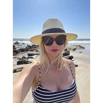 FURTALK Panama Hat for Stylish Sun Protection