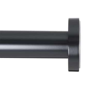 Ivilon Shower Tension Curtain Rod - Adjustable Tension Rod for Shower Curtains, Bathroom, or Windows, Easy to Install, No Drilling Required, Rustproof, Spring Loaded, Adjustable 54 to 90 Inch Black