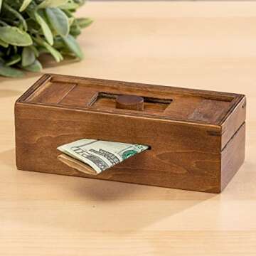Bits and Pieces - Stash Your Cash - Secret Puzzle Box - Camouflage Your Cash Money Holder - Brain Te...