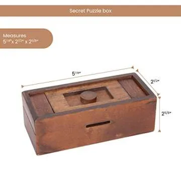 Bits and Pieces - Stash Your Cash - Secret Puzzle Box - Camouflage Your Cash Money Holder - Brain Teaser - Wooden Secret Compartment