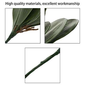 NERKT Artificial Orchid Leaves for Home Decor and Weddings