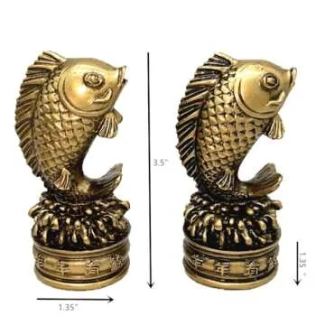Feng Shui Koi Fish Statue for Home Office Decor