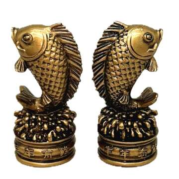 Feng Shui Koi Fish Statue for Home Office Decor