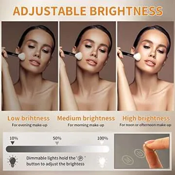 Hansong Hollywood Makeup Mirror with LED Lights and Touch Control