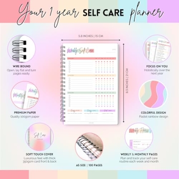 Templatables Self Care Planner - Pastel Rainbow 2022