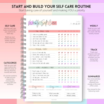 Templatables Self Care Planner - Pastel Rainbow 2022