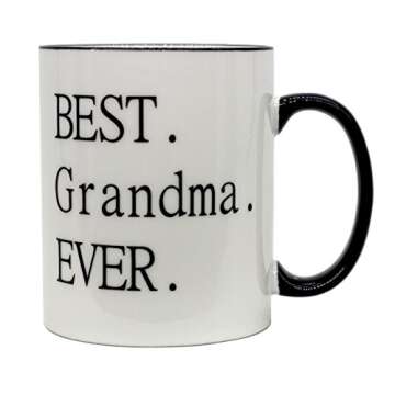 Mecai Grandparents Gifts-Best Grandma/grandpa ever -11 OZ ceramic Coffee Mugs set of 2- Novelty Chri...