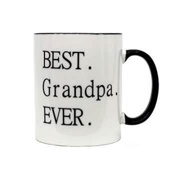 Mecai Grandparents Gifts-Best Grandma/grandpa ever -11 OZ ceramic Coffee Mugs set of 2- Novelty Christmas Birthday Thank You Gifts For Grandparents Ideas