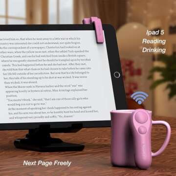 SK SYUKUYU RF Remote Control Page Turner for Kindle Reading Ipad Surface Comics, iPhone Android Tablets Reading Novels Taking Photos(Pink)