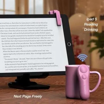 SK SYUKUYU RF Remote Control Page Turner for Kindle Reading Ipad Surface Comics, iPhone Android Tablets Reading Novels Taking Photos(Pink)