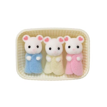Calico Critters Marshmallow Mouse Triplets - Cute Collectible Mice Set