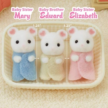 Calico Critters Marshmallow Mouse Triplets - Cute Collectible Mice Set
