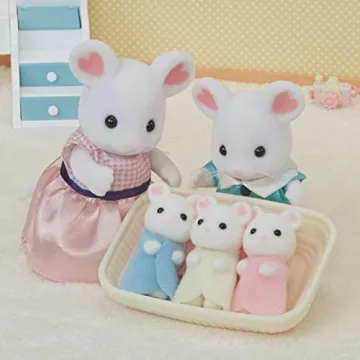 Calico Critters Marshmallow Mouse Triplets - Cute Collectible Mice Set