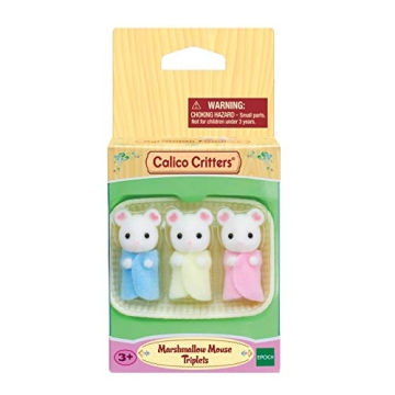 Calico Critters Marshmallow Mouse Triplets - Cute Collectible Mice Set