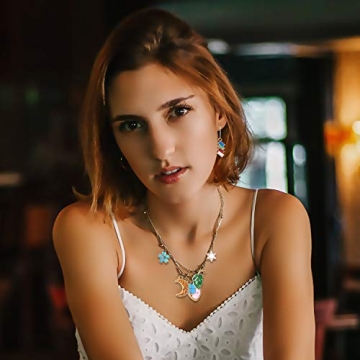 SANNIX 110pcs Gold Enamel Charms for Jewelry Making