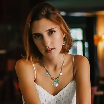 SANNIX 110pcs Gold Enamel Charms for Jewelry Making