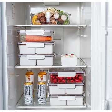 Lumista Divided Serving Tray - 4 Compartment Food Storage