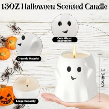 13OZ Halloween Ghost Candle for Spooky Celebrations