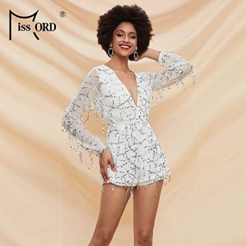 Stylish Miss ord Sequined Romper for Parties and Events