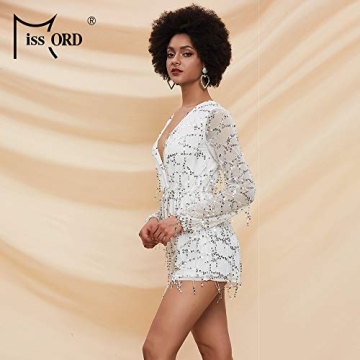 Stylish Miss ord Sequined Romper for Parties and Events