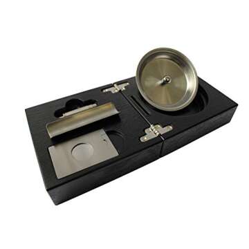 Foldable Wooden Cigar Ashtray Set with Cutter and Punch