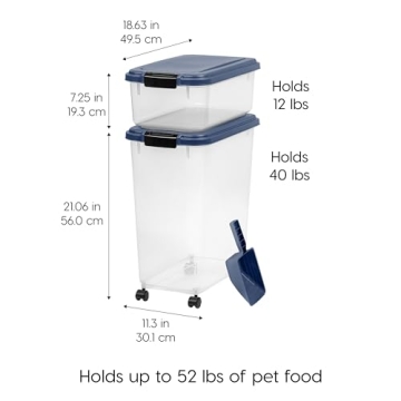 Airtight Dog Food Storage Container - Stackable & Mobile