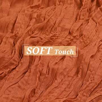 6 Pack Terracotta Cheesecloth Table Runner Gauze Table Runner 10FT Long Semi-Sheer Table Runner Boho or Rustic Wedding Table Decor for Wedding Decor Arch Draping Bridal Shower Holiday Party