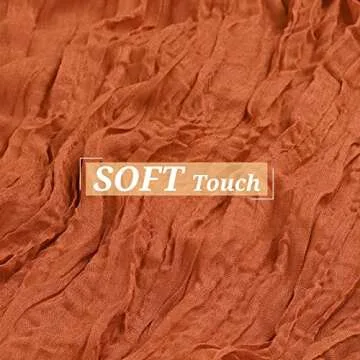 6 Pack Terracotta Cheesecloth Table Runner Gauze Table Runner 10FT Long Semi-Sheer Table Runner Boho or Rustic Wedding Table Decor for Wedding Decor Arch Draping Bridal Shower Holiday Party