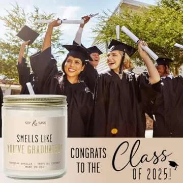 Graduation Candle with Vanilla Coconut | Eco-Friendly Gift