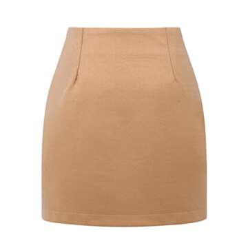 IDEALSANXUN Mini Wool Plaid Skirt for Women - Stylish Casual Wear