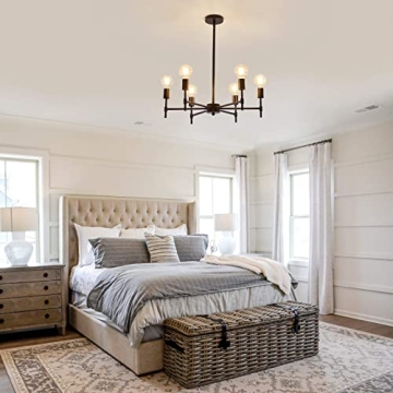 ASGYISA Industrial 6-Ceiling Light Chandelier Fixture