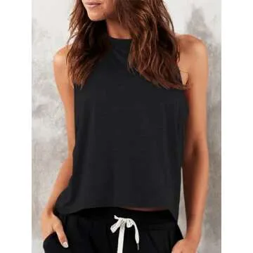 LASLULU Women's Sleeveless Yoga Tank - Soft, Comfortable Crop Top