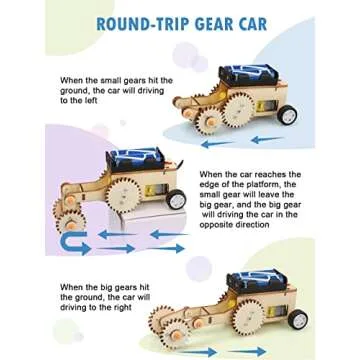 Poraxy STEM Model Car Kits for Boys & Girls Age 5-13