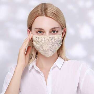 Natalie Mills Crystal Face Mask - Stylish & Adjustable