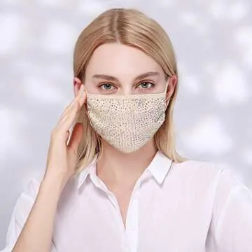 Natalie Mills Crystal Face Mask - Stylish & Adjustable