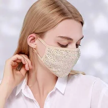 Natalie Mills Crystal Face Mask - Stylish & Adjustable