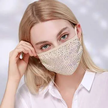 Natalie Mills Crystal Face Mask - Stylish & Adjustable