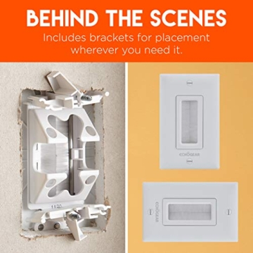 Best ECHOGEAR Wall Brush Plate for Hiding Cables