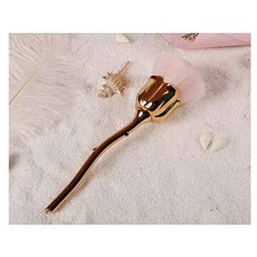 L.Y.L Pro Rose Makeup Brush – Super Large Powder Brush for Face & Powder Cosmetics – Cruelty-Free Vegan Brush, Perfect for Flawless Application & Setting Makeup – Gift-Ready for All Occasions