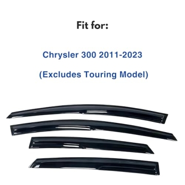 IMORTAL GROUP Window Visors for Chrysler 300 2011-2023 Vent Deflectors Rain Guards Mugen Style