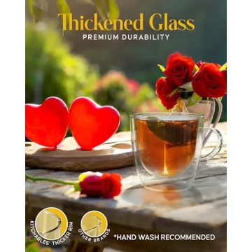 Kitchables Double Walled Glass Coffee Mugs Set of 4 Insulated