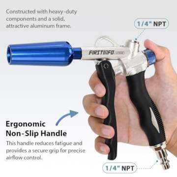FIRSTINFO Adjustable Air Flow Blow Gun for All Cleaning Tasks