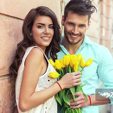 Desimtion Valentines Day Gifts for Him Boyfriend, Matching Couples Bracelets Gifts Ideas for Girlfriend Her Red String of Fate Bracelets Long Distance Relationship Gifts