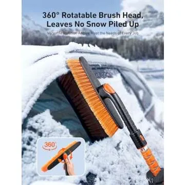 AstroAI 39.37" Ice Scraper & Snow Brush for Efficient Winter Care