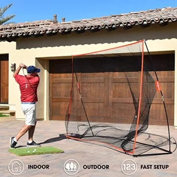 GoSports 10 ft Golf Practice Hitting Net for All Skill Levels