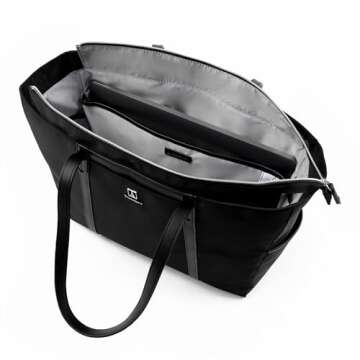 Travelpro Maxlite Softside Lightweight Women's Carry-On Tote Bag, Fits up to 16" Laptop, Work School Travel, Black