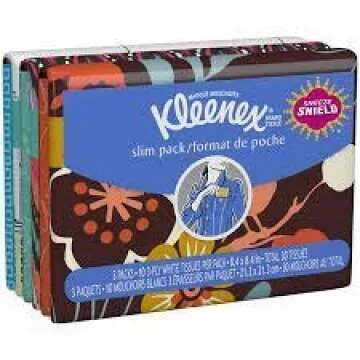 Kleenex 3PK Slim Pack - Soft, Portable Tissues for Everyday Use