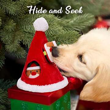 BAPSOUZU Durable Christmas Squeaky Dog Chew Toys