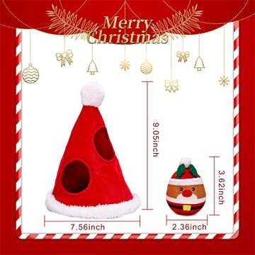 BAPSOUZU Durable Christmas Squeaky Dog Chew Toys