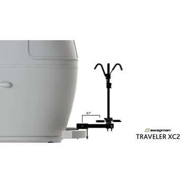 Swagman Bicycle Carrier TRAVELER XC2 RV Approved Hitch Mount Bike Rack , Black